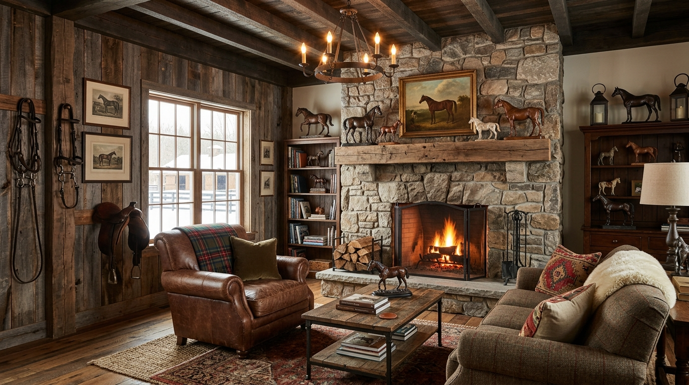 Choose a heritage palette with warm neutrals and deep tones